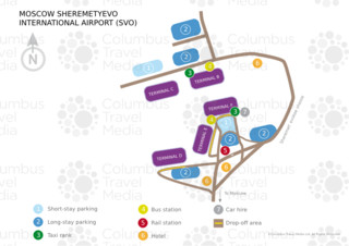 Map of Sheremetyevo airport & terminal (SVO)