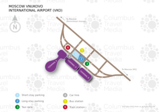Map of Vnukovo airport & terminal (VKO)