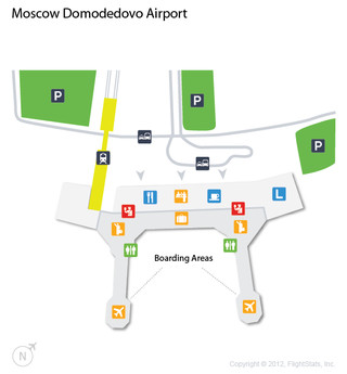 Map of Domodedovo airport & terminal (DME)